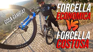 FORCELLA MTB ECONOMICA VS COSTOSA // COSA CAMBIA?