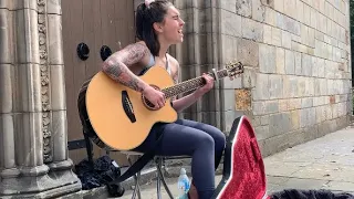 Selfless - The Strokes Cover (Busking in St. Andrew’s, Scotland)