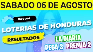 Sorteo 11AM Loto Honduras, La Diaria, Pega 3, Premia 2, Sábado 6 de Agosto del 2022 | Ganador 😱🤑💰💵