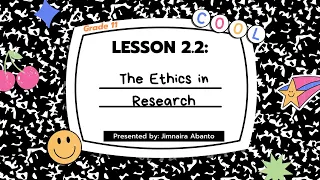 ETHICS IN RESEARCH I Taglish I Practical Research 1