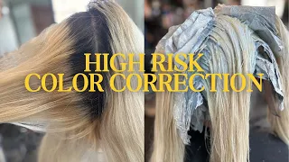 Hair Transformation: How To Fix Orange Banding, Dark Roots and Breakage - Platinum Color Correction