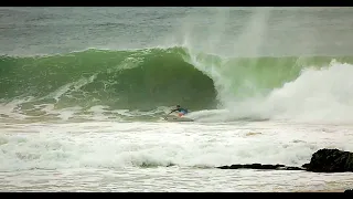 Joel Parkinson scores a late drop double barrel at Snapper Rocks...