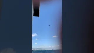 Airplane in heavy winds in Gibraltar