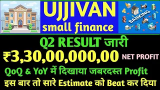 Ujjivan Small Finance Bank Share q2 results.Ujjivan Small Finance q2 results.Ujjivan q2 results.smse