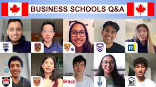 TOP 10 CANADIAN BUSINESS SCHOOLS Q&A | UofT, Queen's, UBC, Western, McMaster, etc