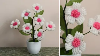 Amazing Flowers Made Out of Fruit Nets | DIY Fruit Foam Net Flowers