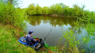 Фідерна риболовля на р. Горинь у квітні 2024.  Клює лише ПЛОСКИРКА!