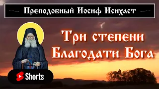 ТРИ СТЕПЕНИ БЛАГОДАТИ БОГА ☦️ Преподобный Иосиф Исихаст #shorts