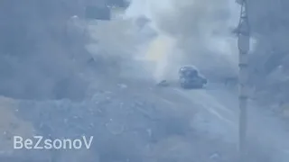 Уничтожение машины ВСУ из ПТРК