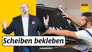 Was darf wo auf Autoscheiben kleben? | ADAC | Recht? Logisch