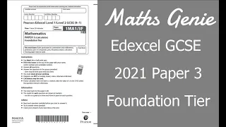 Edexcel GCSE Maths November 2021 Paper 3 Foundation Exam Paper Walkthrough