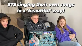 Reacting to BTS singing their own songs in a 'beautiful' way!