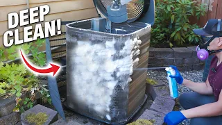 How To SUPER CLEAN Your AC And Coils Like A Pro! Blow Colder Air Inside Your Home! DIY