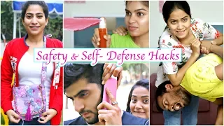 7 Life Saving SAFETY & SELF DEFENCE Hacks You Must Know .. | #Fun #Anaysa