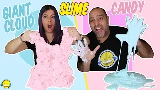 1 Gallon of Cloud Slime!! Giant Slime Cotton Candy challenge Momentos Divertidos