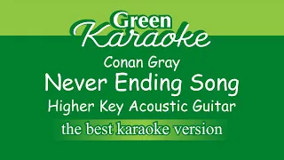 Conan Gray - Never Ending Song (Female Karaoke) - Higher Key | Acoustic Guitar Version