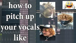 [hyperpop tutorial] *SECRETS EXPOSED* how to pitch up your vocals like glaive kurtains etc(BEST WAY)