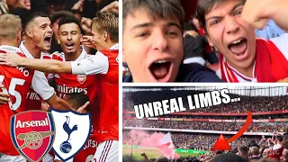 SCENES as ARSENAL SMASH TOTTENHAM in NORTH LONDON DERBY! | Arsenal 3-1 Spurs