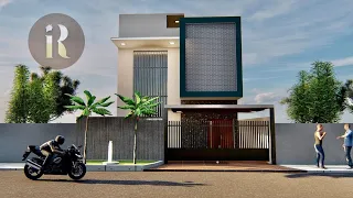 30x40 duplex house design with spacious parking & roof garden | Full walkthrough