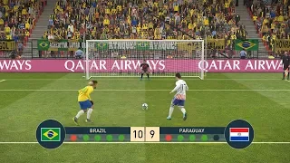 PES19 - BRAZIL vs PARAGUAY - PENALTY SHOOTOUT - Neymar JR