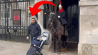 Another IDIOT Told Off for Putting Child Under Horse Twice