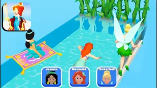 Princess Run 3D 👸🧜‍♀️🧚 NEW PRINCESSES!! All Levels Gameplay Android,ios