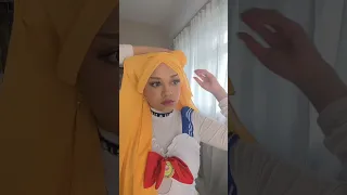 trying Sailor Moon’s hairstyle with my hijab #sailormoon #hijabtutorial