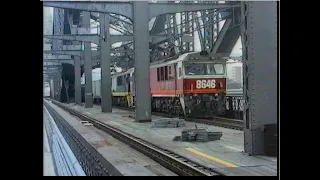 Australian 46 & 86 class electric locomotives - Sydney Underground and Harbour Bridge - August 1993