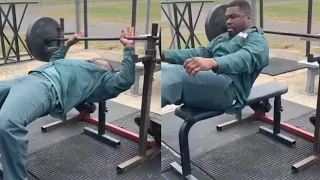 50 Cent Shows Off Strength With Fake Weights