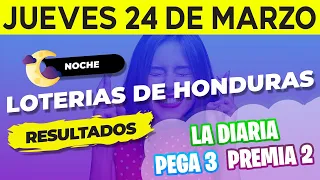 Sorteo 9PM Loto Honduras, La Diaria, Pega 3, Premia 2, Jueves 24 de Marzo del 2022 | Ganador 😱🤑💰💵