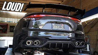 KIA STINGER GETS LOUD EXHAUST!!