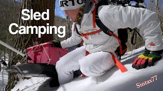 Winter Camping with a Pulk Sled - Adirondacks Deep Snow & Icy Summits