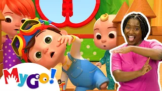 London Bridge is Falling Down | MyGo! Sign Language For Kids | CoComelon - Nursery Rhymes | ASL