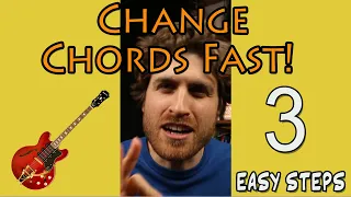 Fast Guitar Chord Changes - Three EASY Steps  - lesson #shorts