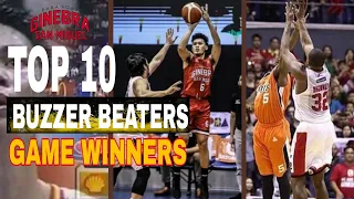 TOP 10 BUZZER BEATER GAME WINNERS OF BARANGAY GINEBRA OF ALL TIME
