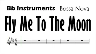 Fly Me To The Moon Bb Instruments Sheet Music Backing Track Play Along Partitura
