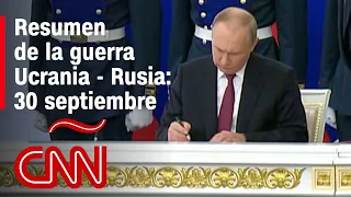 Resumen en video de la guerra Ucrania - Rusia: 30 de septiembre