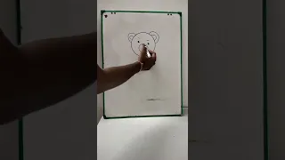 easy drawing of cute teddy bear | draw teddy #shorts #drawing