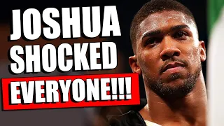 Anthony Joshua SHOCKED EVERYONE BY HIS DECISION TO AGREE TO A REMATCH WITH Alexander Usyk / Fury