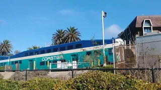 Southbound Coaster train passing through Del Mar on Oct 24.