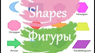 Learn shapes in English and Russian for kids.Учим фигуры на английском и русском для детей
