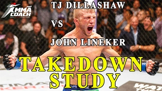 TJ Dillashaw VS John Lineker - takedown study (double leg takedown)