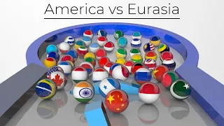 Countryballs Marble Race 3D | Eurasia vs America