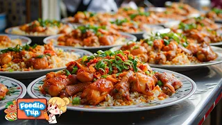 Amazing! Close-up on Satisfying Fried Chicken Rice Dish Preparations/ TOP 7 Street Food You MUST TRY