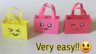 Origami paper bag|How to make paper handbag|Diy paper bag|Easy paper bag making|DIY paper handbag