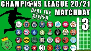 Beat The Keeper - Champions League 2020/21 Group Stages Matchday 3 in Algodoo / Marble Race King