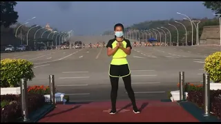 Myanmar Military Coup Fitness - Full Video - ROCK WORKOUT VERSION!