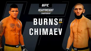 EA Sports UFC 4 Gameplay Khamzat Chimaev vs Gilbert Burns