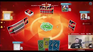 Everyone dying of laughter when Ninja rages at UNO