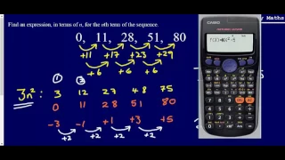 Quadratic Sequences - Finding the Nth term - (Edexcel GCSE Maths 9-1 New Syllabus)